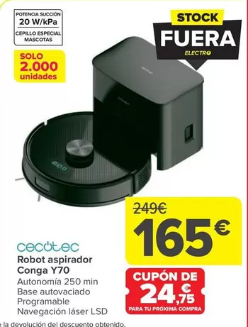 Cecotec - Robot Aspirador Conga Y70