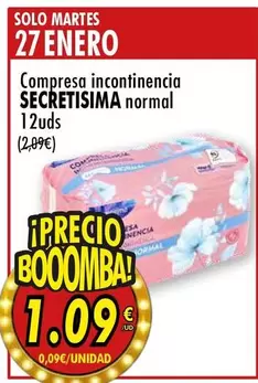 Secretísima - Compresa Incontinencia Normal