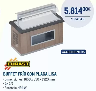 Buffet Frio Con Placa Lisa