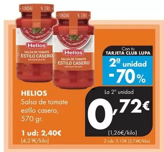 Helios - Salsa De Tomate Estilo Casero