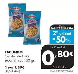 Facundo - Cocktail De Frutos Secos Sin Sal