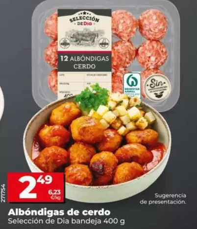 Seleccion De Dia - Albóndigas De Cerdo Bandeja 400 G
