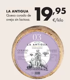 La Antigua - Queso Curado De Oveja Sin Lactosa