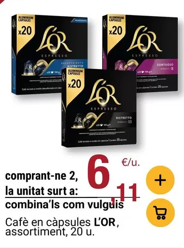 l'or - Cafe En Capsules Assortiment