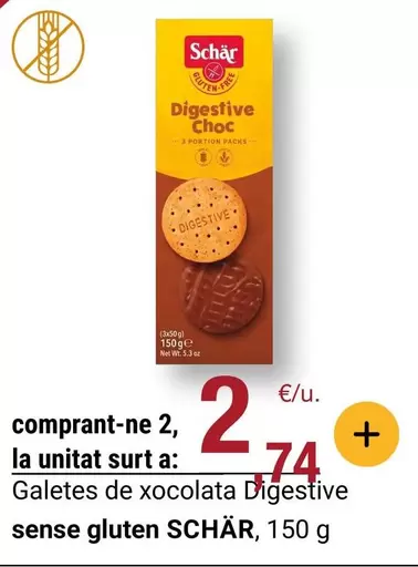 Schär - Galetes De Xocolata Digestive Sense Gluten