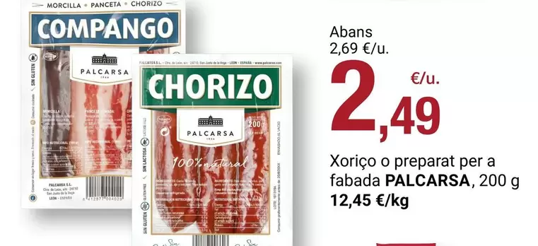 Palcarsa - Chorizo O Preparat Per A Fabada