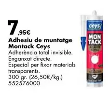ceys - Adhesiva De Muntatge Montack