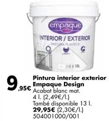 Empaque - Pintura Interior Exterior