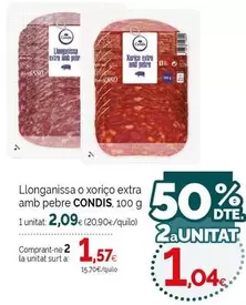 Condis - Llonganissa O Xoriço Extra Amb Pebre