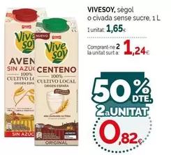 ViveSoy - Segol O Civada Sense Sucre