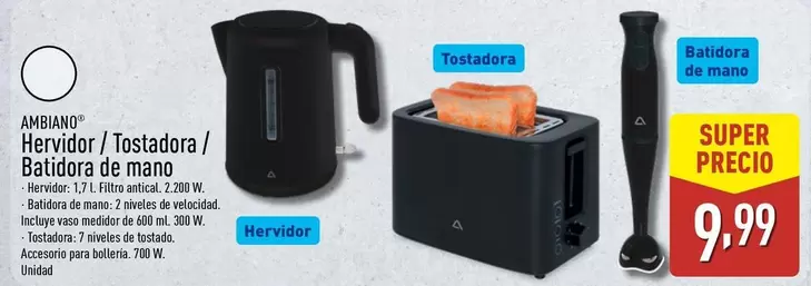 Ambiano - Hervidor/Tostadora/Batidora De Mano