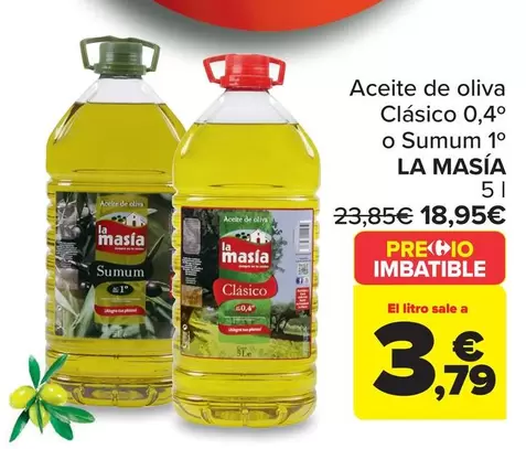 La Masía - Aceite De Oliva Clásico 04º O Sumum 1º