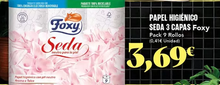 Foxy - Papel Higienico Seda 3 Capas