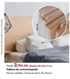 Tabla Contrachapado - 5MM 60X30CM