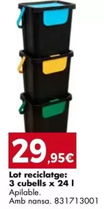 Lot Reciclatge: 3 Cubells