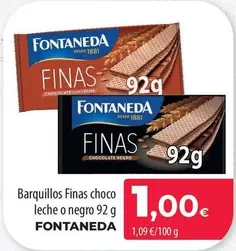 Fontaneda - Barquillos Finas Choco Leche O Negro
