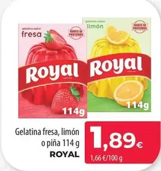 Royal - Gelatina Fresa, Limón O Piña