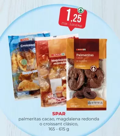 Spar - Palmeritas Cacao, Magdalena Redonda O Croissant Clásico