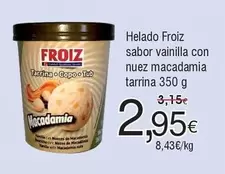 Froiz - Helado Sabor Vainilla Con Nuez Macadamia Tarrina