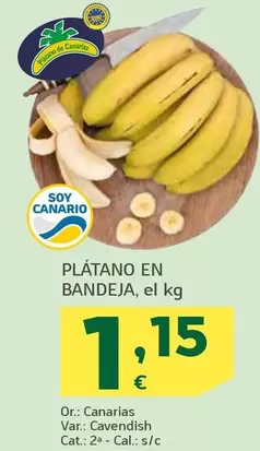 Plátano En Bandeja