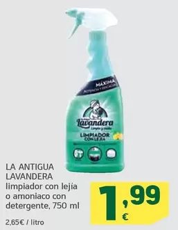 La Antigua Lavandera - Limpiador Con Lejia O Amoniaco Con Detergente