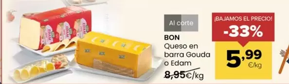 Bon - Queso En Barra Gouda O Edam 
