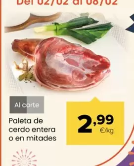 Paleta De Cerdo Entera O En Mitades