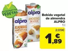 Alpro - Bebida Vegetal De Almendra