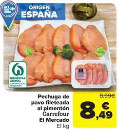 carrefour - Pechuga De Pavo Fileteada Al Pimenton El Mercado