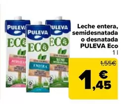 Puleva - Leche Entera, Semidesnatada O Desnatada Eco