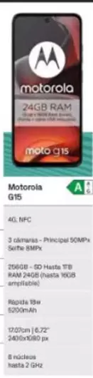 Motorola - Moto G15 4gb Ram