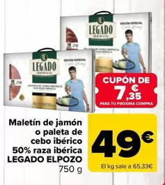 Legado ElPozo - Maletin De Jamon O Paleta De Cebo Iberico 50% Raza Iberica