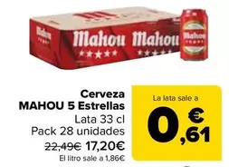 Mahou - Cerveza 5 Estrellas