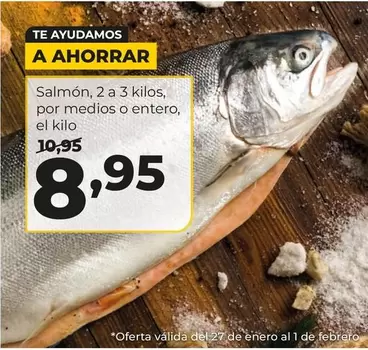 Salmón, 2 A 3 Kilos, Por Medios O Enteror
