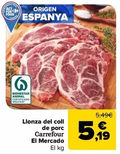 Carrefour El Mercado - Chuleta De Aguja De Cerdo