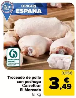 Carrefour El Mercado - Troceado De Pollo Con Pechuga