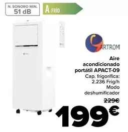 Artrom - Aire Acondicionado Portatil APACT-09