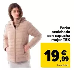 TEX - Parka Acolchada Con Capucha Mujer