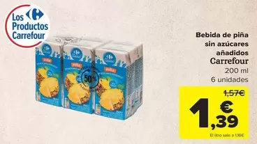 carrefour - Bebida De Pina Sin Azucares Anadidos