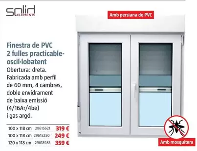 Solid - Ventana De PVC 2 Hojas Practicable- Accilobationta
