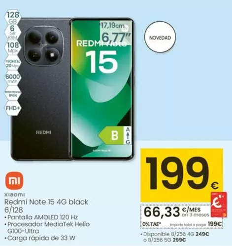 Xiaomi - Redmi Note 15 4G Black 6/128