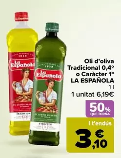 La Española - Aceite De Oliva Tradicional 0,4° O Caracter 1°