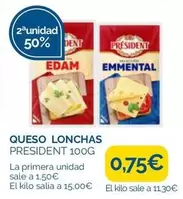 Président - Queso Lonchas