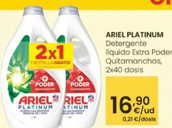 Ariel Platinum - Detergente Liquido Extra Poder Quitamanchas