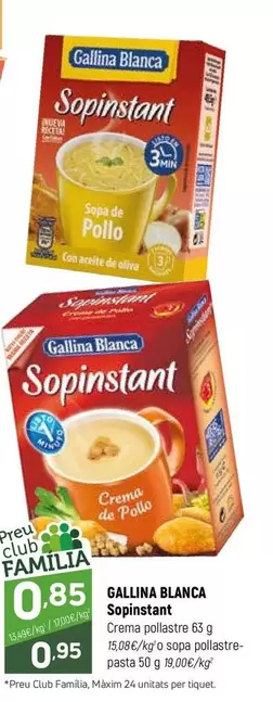 Gallina Blanca - Sopinstant Crema Pollastre O Sopa Pollastre-Pasta