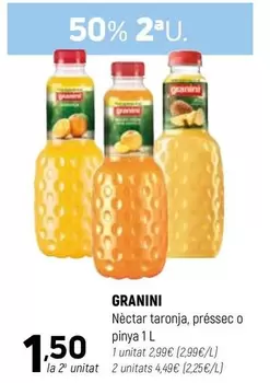 Granini - Nectar Taronja, Préssec O Piny