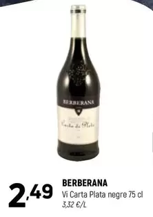 Berberana - Vi Carta Plata Negre