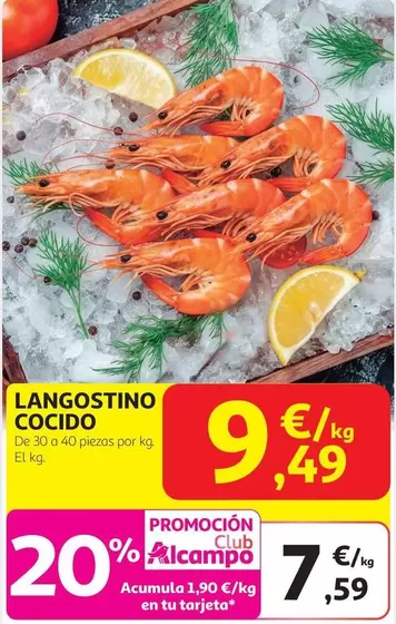 Langostino Cocido