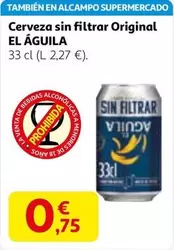 alcampo - Cerveza Sin Filtrar Original