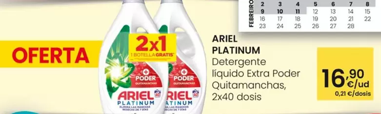 Ariel Platinum - Detergente Líquido Extra Poder Quitamanchas